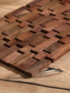 Коврик из тикового дерева, 30×20×0.7 см - Фото 3