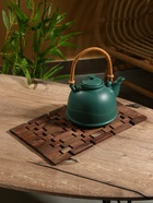 Коврик из тикового дерева, 30×20×0.7 см - Фото 5