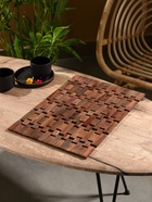 Коврик из тикового дерева, 40×30×0.7 см - Фото 1