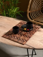 Коврик из тикового дерева, 40×30×0.7 см - Фото 2