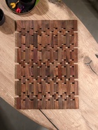 Коврик из тикового дерева, 40×30×0.7 см - Фото 3