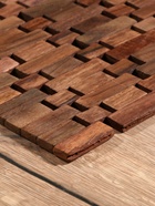 Коврик из тикового дерева, 40×30×0.7 см - Фото 4