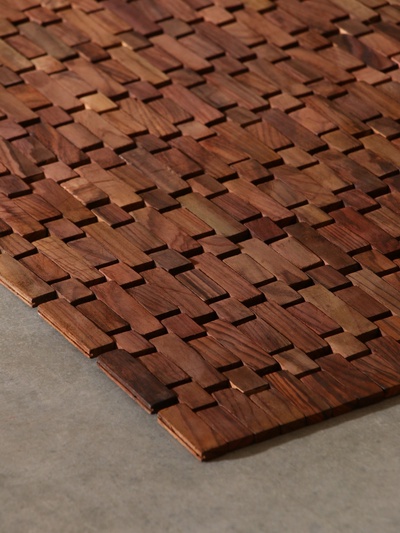 Коврик из тикового дерева, 100×60×0.7 см