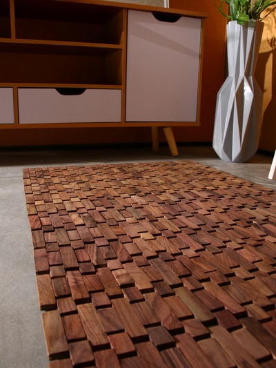 Коврик из тикового дерева, 100×60×0.7 см