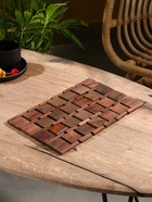 Коврик из тикового дерева, 30×20×0.7 см - Фото 1