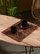 Коврик из тикового дерева, 40×30×0.7 см - Фото 2