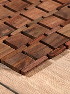 Коврик из тикового дерева, 40×30×0.7 см - Фото 4