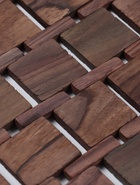 Коврик из тикового дерева, 40×30×0.7 см - Фото 4