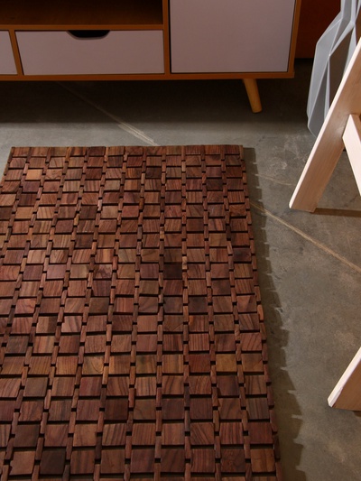 Коврик из тикового дерева, 100×60×0.7 см