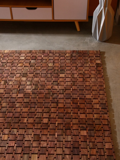 Коврик из тикового дерева, 200×140×0.7 см