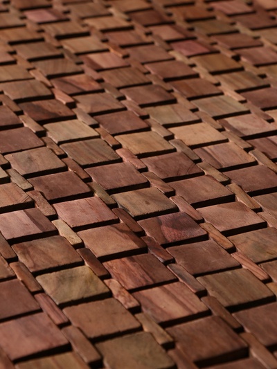 Коврик из тикового дерева, 200×200×0.7 см