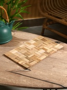 Коврик из тикового дерева, 30×20×0.7 см - Фото 1