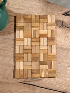 Коврик из тикового дерева, 30×20×0.7 см - Фото 2