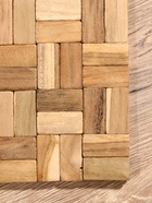 Коврик из тикового дерева, 30×20×0.7 см - Фото 4