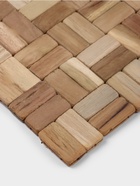 Коврик из тикового дерева, 40×30×0.7 см - Фото 3