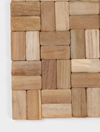 Коврик из тикового дерева, 40×30×0.7 см - Фото 5