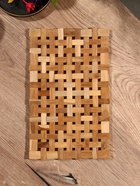 Коврик из тикового дерева, 30×20×0.7 см - Фото 3