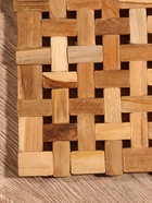 Коврик из тикового дерева, 30×20×0.7 см - Фото 6