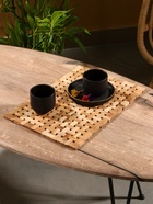 Коврик из тикового дерева, 40×30×0.7 см - Фото 2