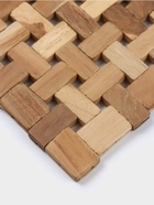 Коврик из тикового дерева, 40×30×0.7 см - Фото 3