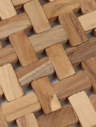 Коврик из тикового дерева, 40×30×0.7 см - Фото 4