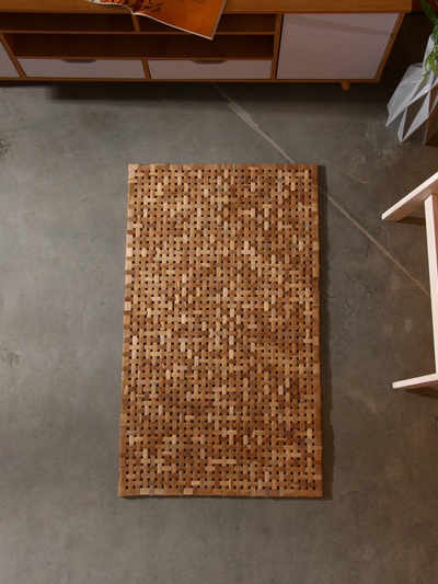 Коврик из тикового дерева, 100×60×0.7 см