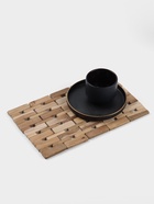 Коврик из тикового дерева, 30×20×0.7 см - Фото 1