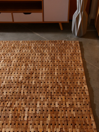 Коврик из тикового дерева, 200×200×0.7 см