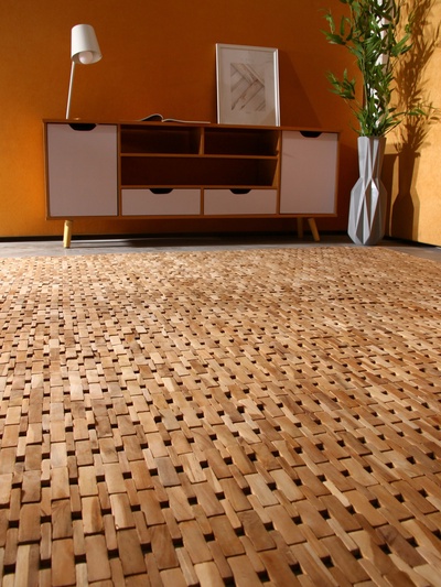 Коврик из тикового дерева, 200×200×0.7 см