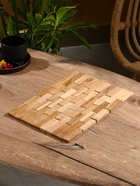 Коврик из тикового дерева, 30×20×0.7 см - Фото 1