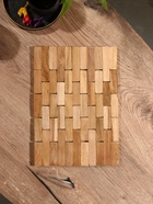 Коврик из тикового дерева, 30×20×0.7 см - Фото 3