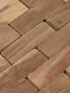 Коврик из тикового дерева, 30×20×0.7 см - Фото 4