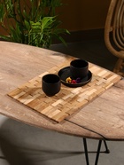 Коврик из тикового дерева, 40×30×0.7 см - Фото 2