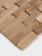 Коврик из тикового дерева, 40×30×0.7 см - Фото 3