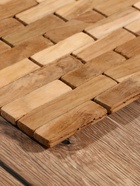 Коврик из тикового дерева, 40×30×0.7 см - Фото 4