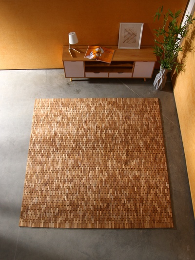 Коврик из тикового дерева, 200×200×0.7 см