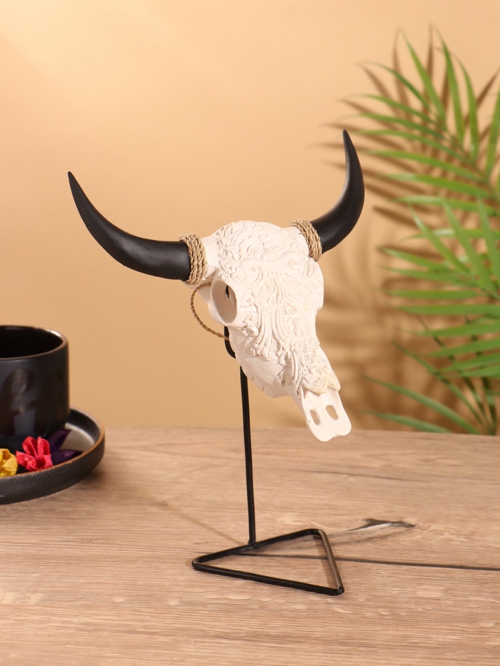 Сувенир «Череп буйвола», на стойке, 18×10×21 см - Фото 1