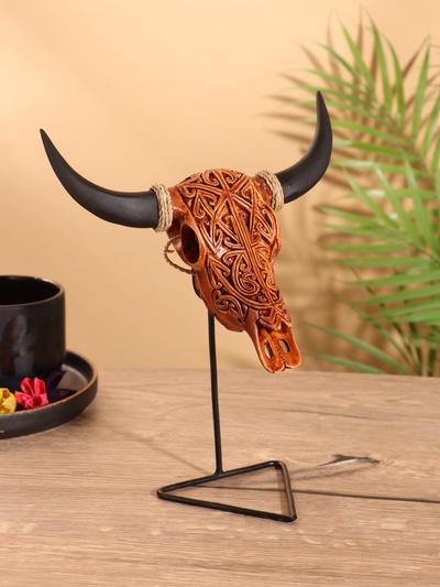 Сувенир «Череп буйвола», на стойке, 18×10×21 см