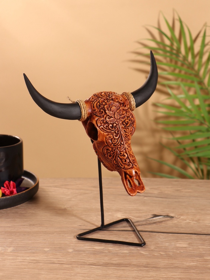 Сувенир «Череп буйвола», на стойке, 18×10×21 см - Фото 1