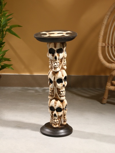 Табурет «Черепушки», 25×25×55.5 см, дерево