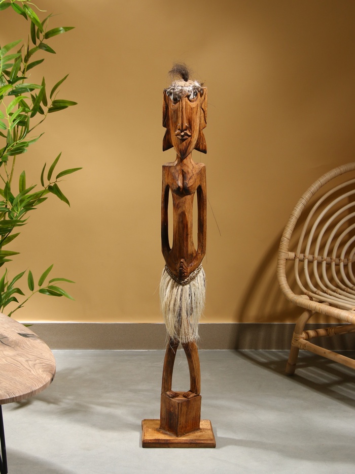 Сувенир интерьерный «Абориген», 19×14×100 см, дерево, коричневый