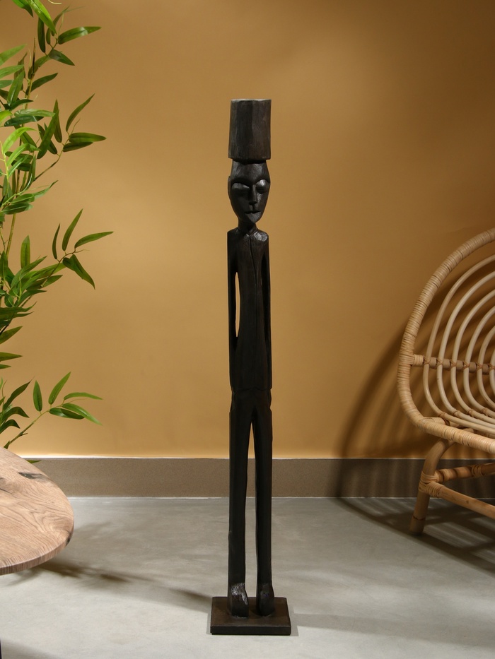 Сувенир интерьерный «Истукан», 19×14×100 см, дерево