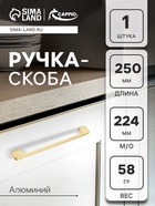УЦЕНКА Ручка-скоба CAPPIO FREEDOM RSC005, м/о 224 мм, цвет матовое золото 10876354