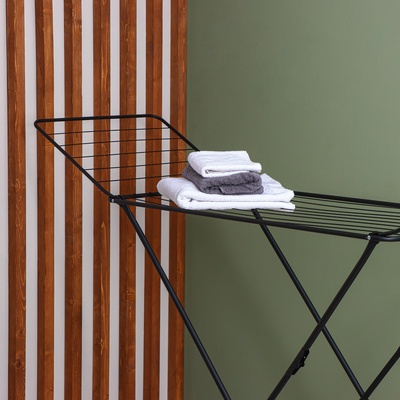 УЦЕНКА Сушилка для белья, напольная, складная, 18 м, высота от пола 95 см, чёрная