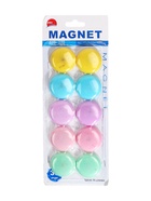 Набор магниты для доски d-3,5см, 10 штук, на блистере, пастель - Фото 4
