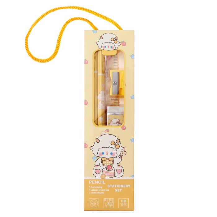 Набор канцелярский Calligrata,5 предметов, жёлтый - Фото 1