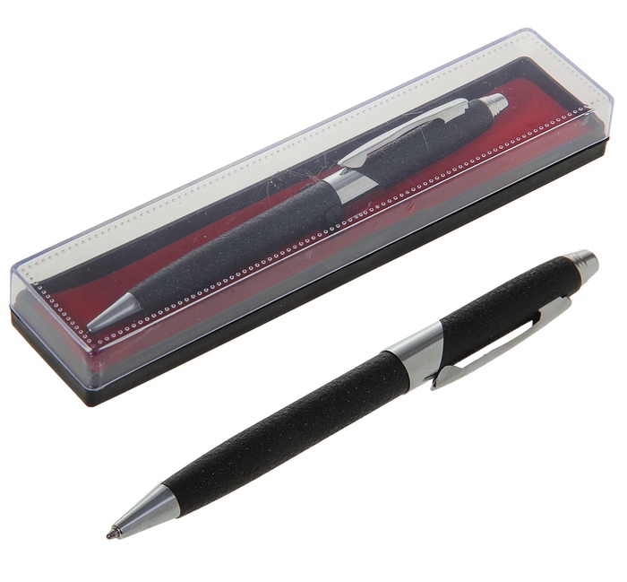 УЦЕНКА Ручка подарочная, шариковая «Линкольн» в пластиковом футляре, поворотная, МИКС - Фото 1