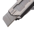 УЦЕНКА Нож канцелярский 18 мм, металлический, 6 штук лезвий, Zinc-alloy, TOP - Фото 7