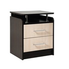 УЦЕНКА Тумба прикроватная « Клик Мебель. Милан», 600×500×410 мм, цвет венге, дуб молочный - Фото 2