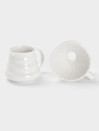 Пуровер-Кофейник Magistro «Глянец», 350 мл, керамика, белый - Фото 4